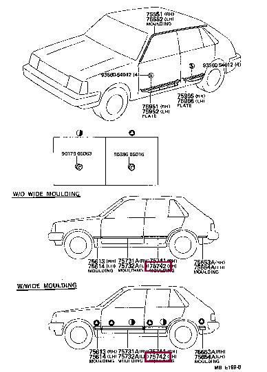 7574210012 Toyota Молдинг