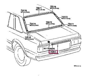 7584019045 Toyota Молдинг
