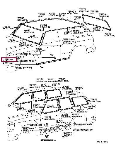 7585069015 Toyota Молдинг