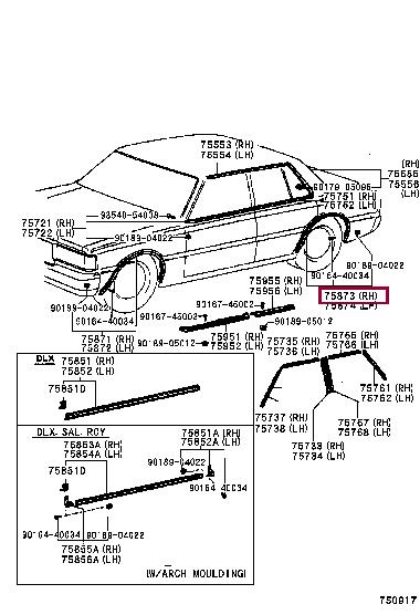 7587339045 Toyota Молдинг