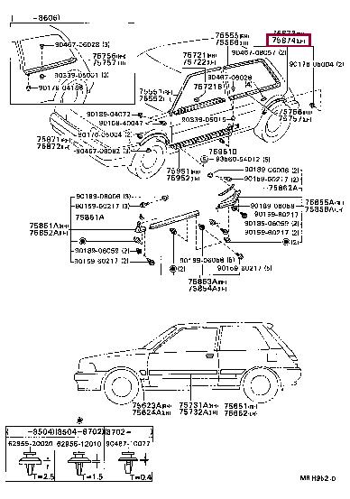 7587419075 Toyota Молдинг
