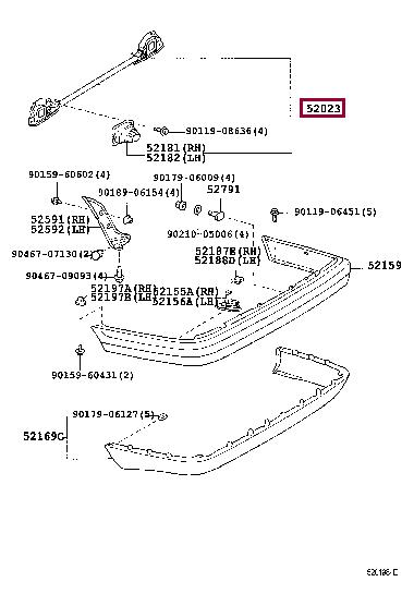 5202312180 Toyota Підпора