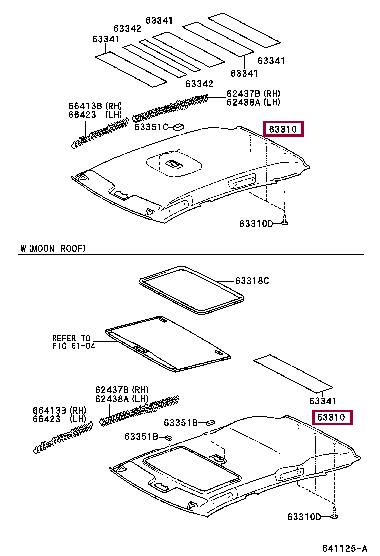 6331013671B0 Toyota Обшивка крыши