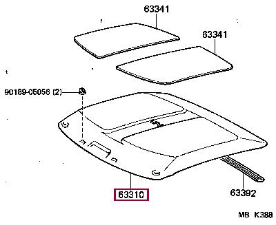 633101464102 Toyota Обшивка крыши