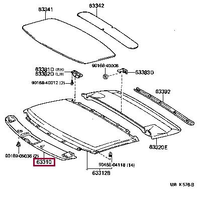 633101466004 Toyota Обшивка крыши