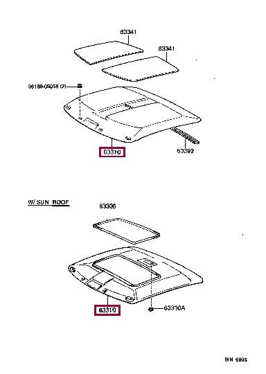 633101467104 Toyota Обшивка крыши