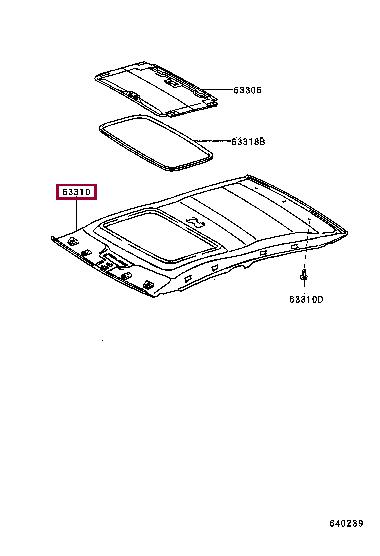 633101A740B0 Toyota Обшивка даху
