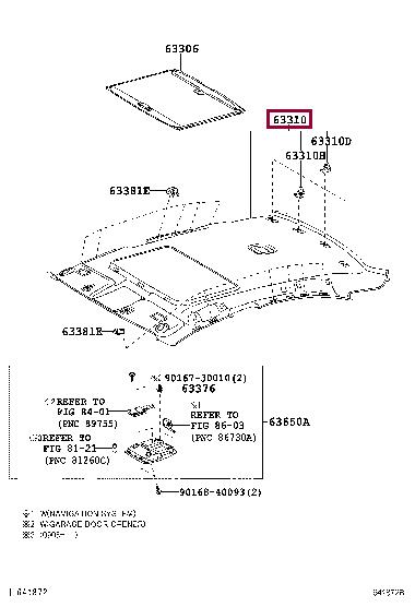 6331033550B0 Toyota Обшивка крыши