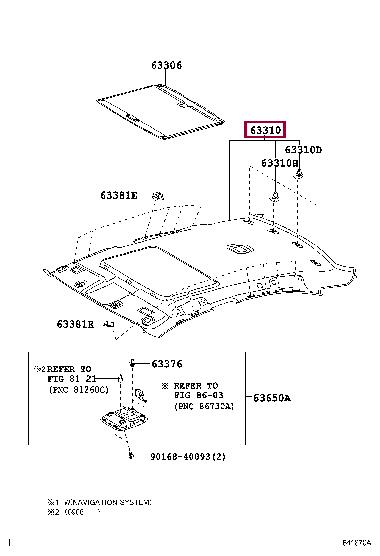 6331033580B0 Toyota Обшивка крыши