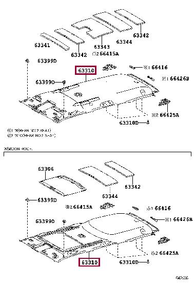6331035130E0 Toyota Обшивка даху