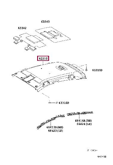 6331047051E0 Toyota Обшивка крыши