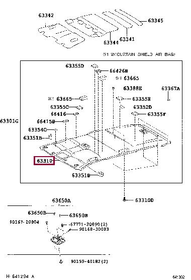 6331048220B0 Toyota Обшивка крыши