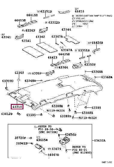 6331048280B1 Toyota Обшивка даху