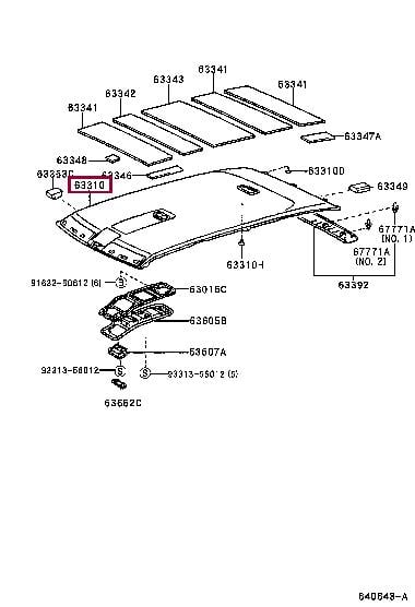 6331060650B0 Toyota Обшивка крыши