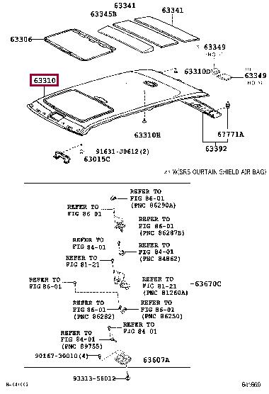 633106A080A0 Toyota Обшивка крыши