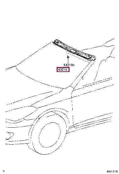 6331106010A0 Toyota Обшивка крыши
