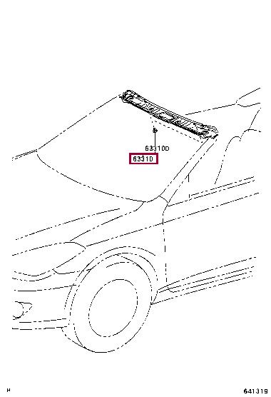 6331106010B1 Toyota Обшивка крыши