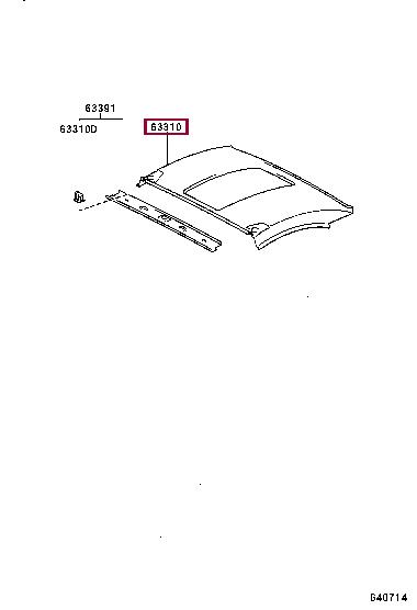 6331117070 Toyota Обшивка крыши