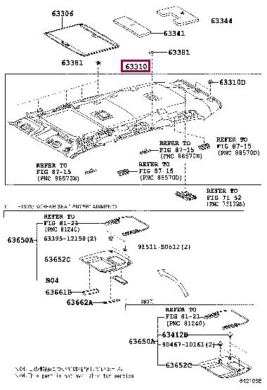 6331160510B0 Toyota Обшивка крыши