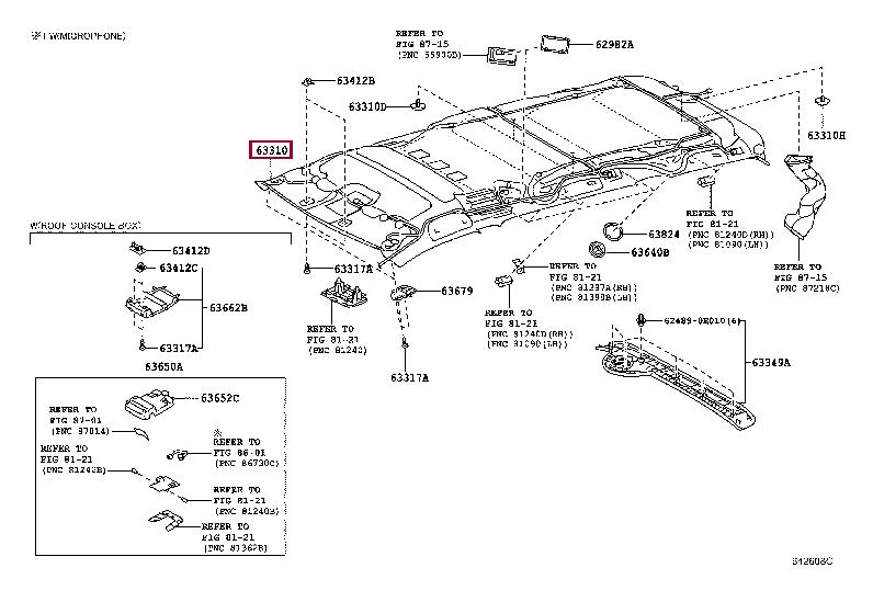 6332008930E0 Toyota Обшивка даху
