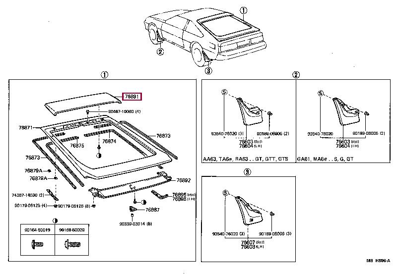7689114010 Toyota Спойлер