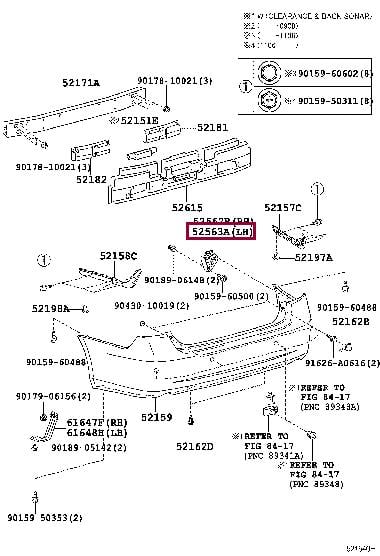 5256333030 Toyota Кронштейн бамперу