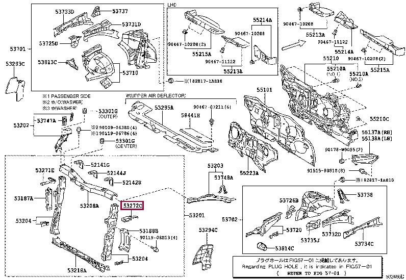 5327202010 Toyota Крепление фары