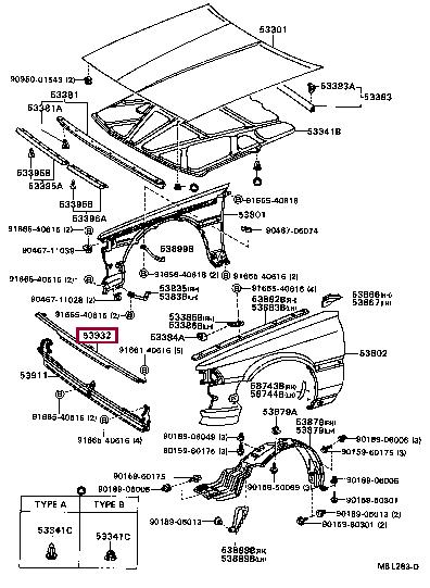 5390332020 Toyota Панель