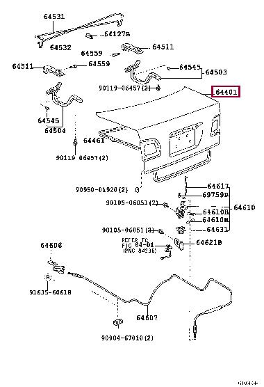 644011A700 Toyota Крышка багажника