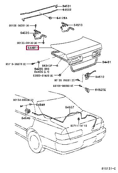 6440122720 Toyota Крышка багажника
