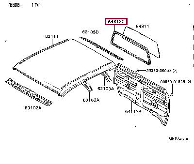 6481235020 Toyota Ущільнювач скла