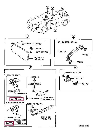 7423214120 Toyota Панель