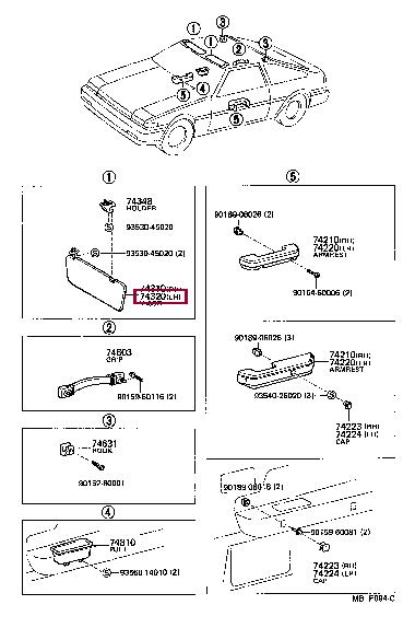 7432012310 Toyota Козирок сонцезахисний