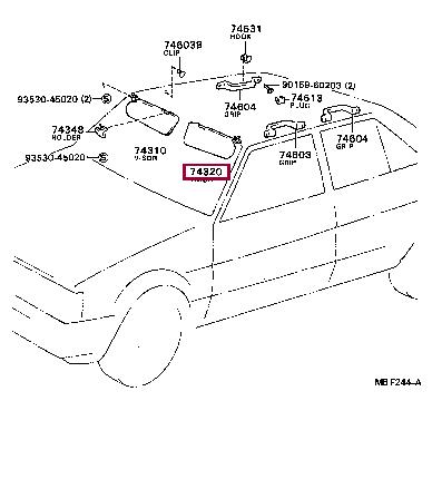 743201247008 Toyota Козирок сонцезахисний