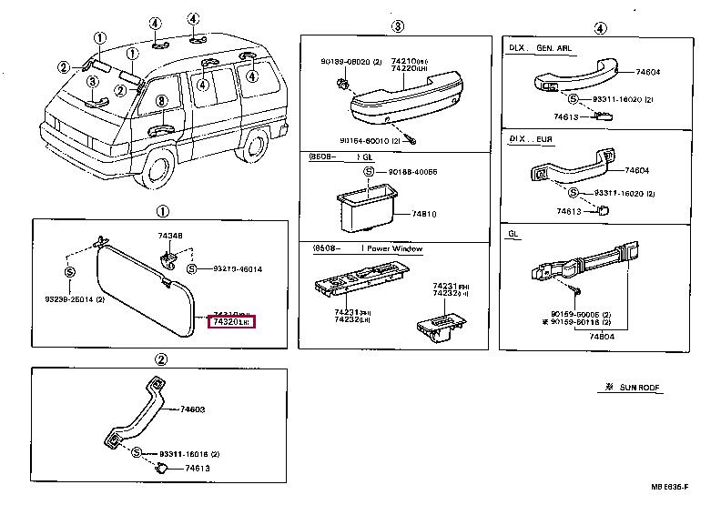 743202805005 Toyota Козирок сонцезахисний