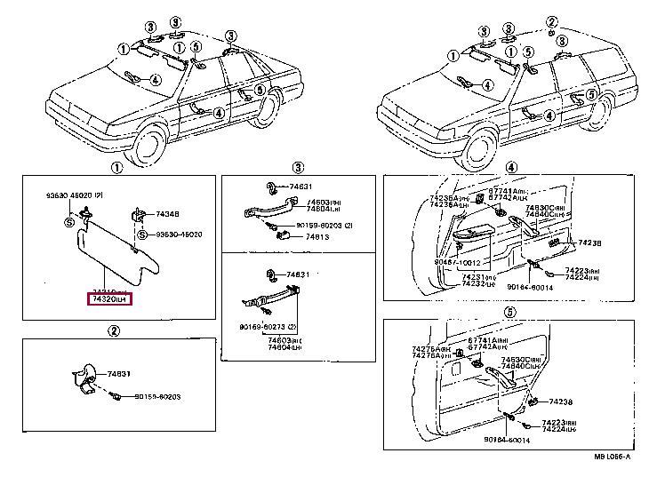 743203228003 Toyota Козирок сонцезахисний