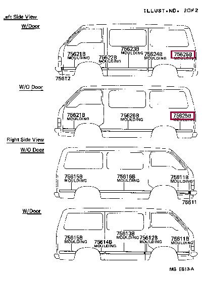 7565495J04 Toyota Молдинг
