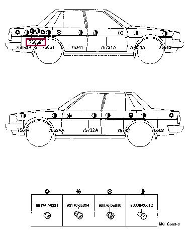 7565522010 Toyota Молдинг