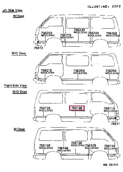 7565595J03 Toyota Молдинг