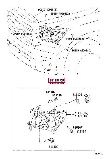 Купити Toyota 81110-0C091 за низькою ціною в Україні!