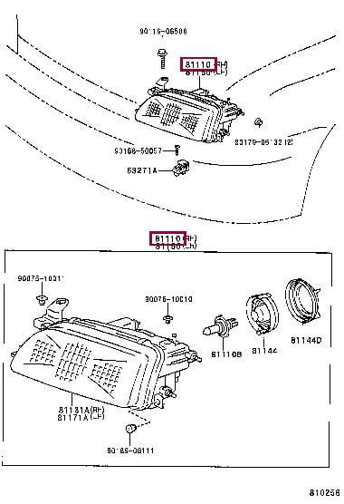 Toyota 81110-1E182 Фара основна 811101E182: Приваблива ціна - Купити в Україні на EXIST.UA! 811101E182 Toyota Фара основна