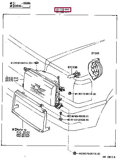 8111030602 Toyota Фара основная