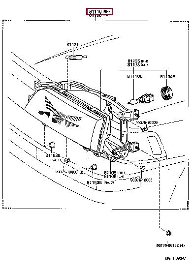 8111032200 Toyota Фара основная