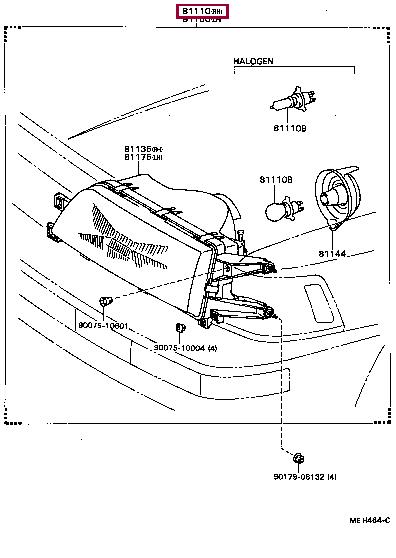 8111032261 Toyota Фара основная