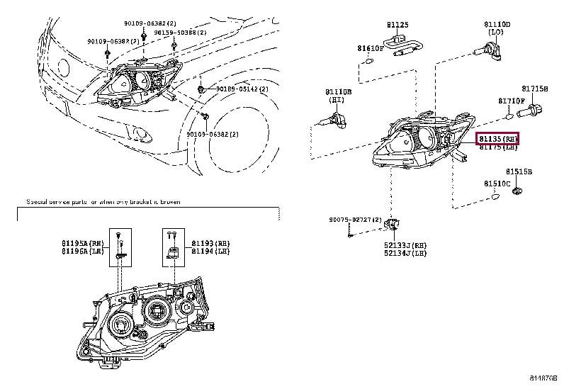 8114548761 Toyota Фара основна