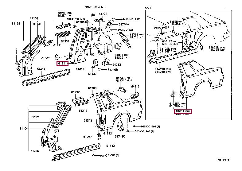 6160114890 Toyota Панель