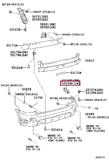Купить Toyota 52156-02070 по низкой цене в Украине!