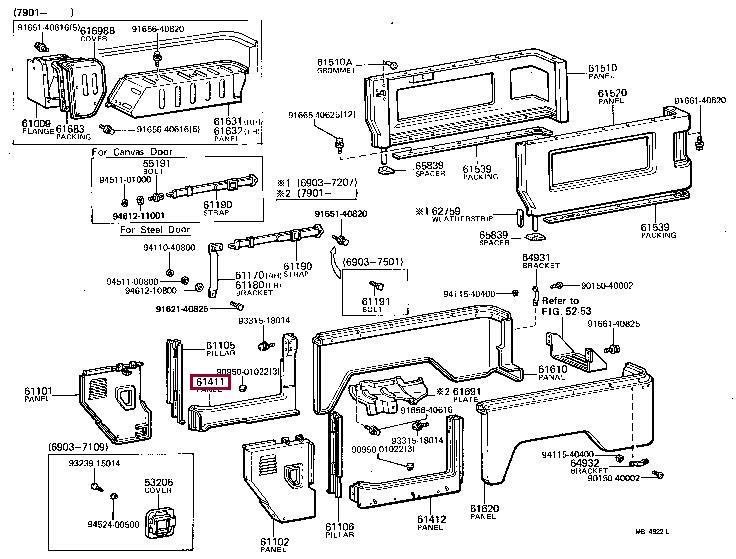 6131060010 Toyota Панель