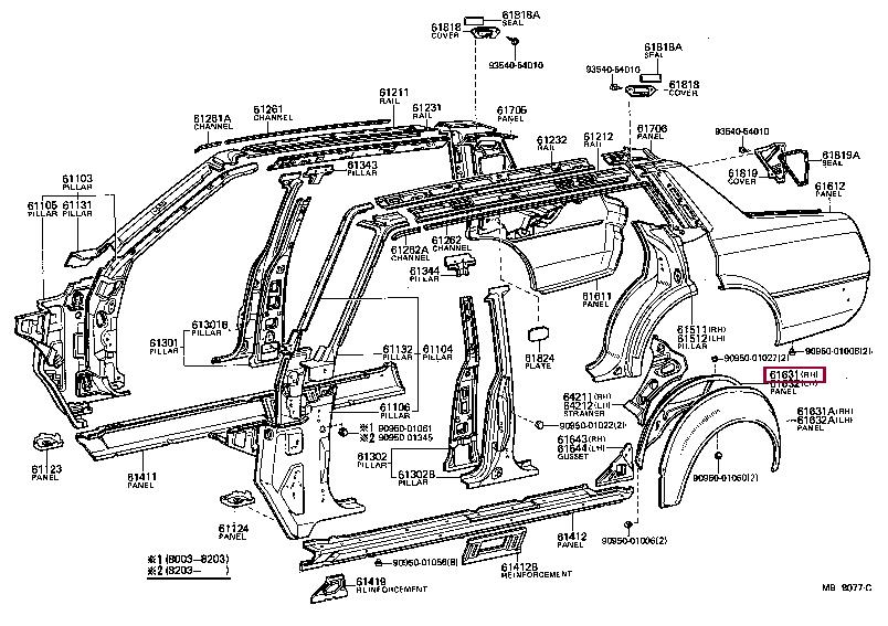 6160722906 Toyota Панель