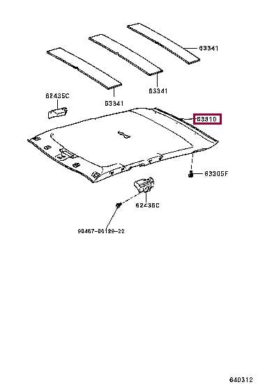 6331002080E0 Toyota Обшивка даху